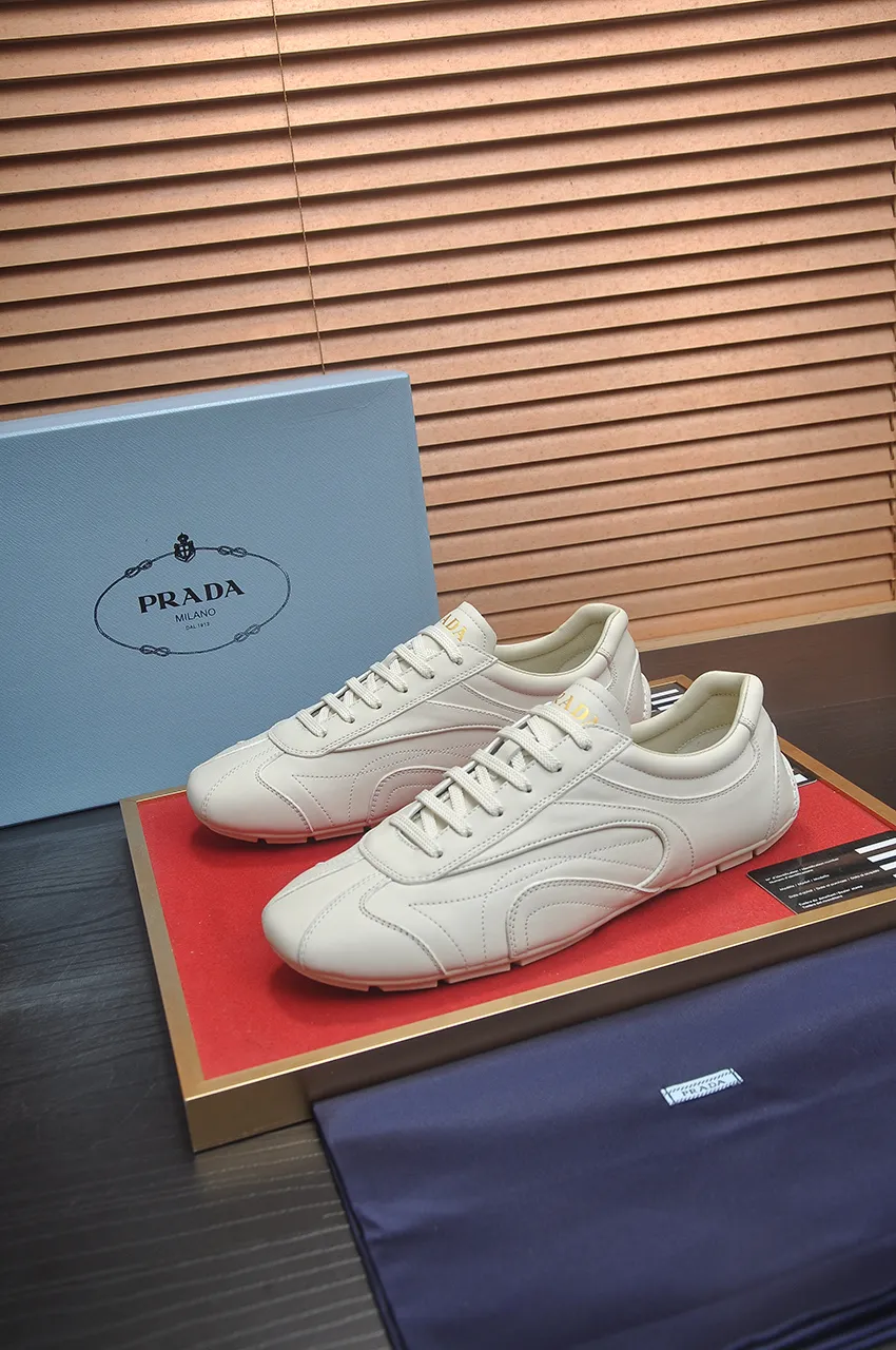 Men's shoes 💰560💶【PRADA】Prada casual shoes for couples, originally developed 1:1, made of high-mercerized cowhide with imported cowhide, silk sheepskin lining, rubber outsole, comfortable and soft on the feet, size for women: 35 to 40. Male 38 to 48💰🔥🔥🔥🔥🔥